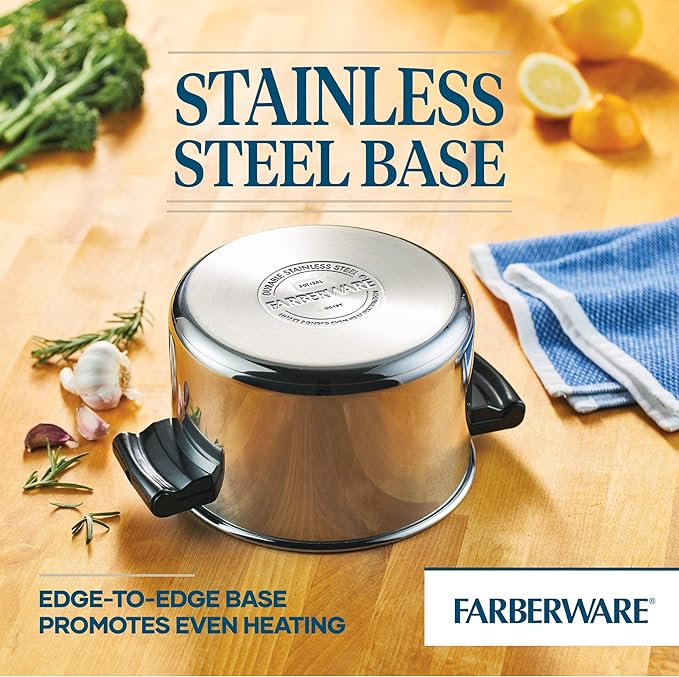 Farberware Classic Stainless Steel 4-Quart Covered Saucepot - - Silver (Pack of 4)