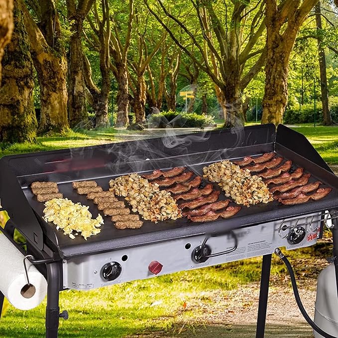 Cast Iron Griddle for Camp Chef 3 Burner Stove, 16" Flat Top Griddle Accessories for Camp Chef Cooking Systems GB90D TB90LW TB90 TB90LWG TB90LWG15 SPG90B CCH3