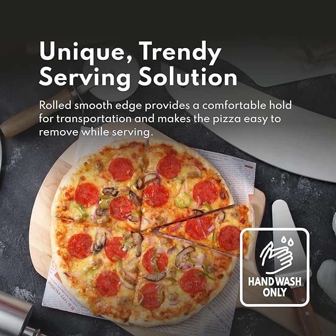 New Star Foodservice 50752 Pizza Pan/Tray, Wide Rim, Aluminum, 14 Inch