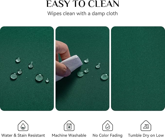 Softalker Rectangle Tablecloth, Waterproof & Stain Resistant Table Cloths Wrinkle Free Fabric Washable 210GSM Polyester Table Cover for Spring/Party/Wedding - 60 x 102 inch, Green