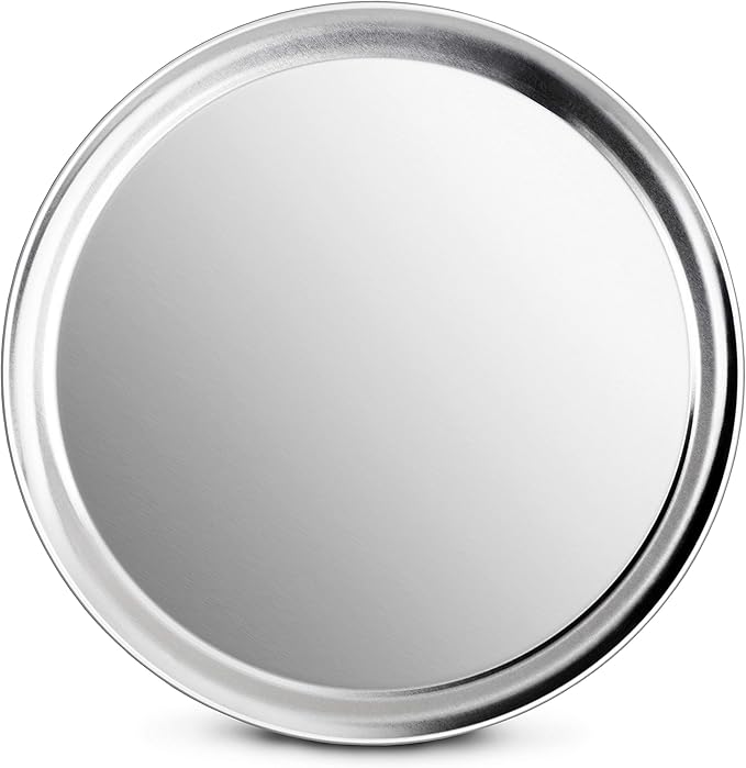 New Star Foodservice 50752 Pizza Pan/Tray, Wide Rim, Aluminum, 14 Inch