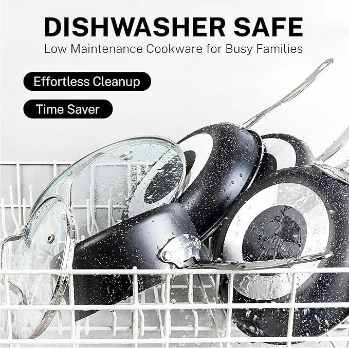 GRANITESTONE 20 Pc Complete Pots and Pans Set Non Stick Cookware Set with Deep Frying Pan Set, Bakeware, Steamer, Cooking Utensils, Non Toxic PFOA PFOS Free, Oven and Dishwasher Safe