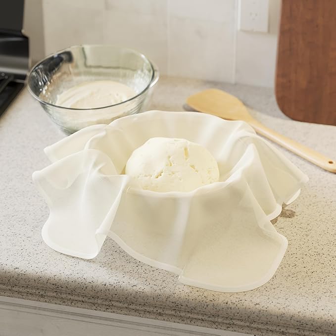 10 PCS Reusable Cheesecloth, 20x20 inch Hemmed,Ultra Fine for Straining & Cooking,Washable Unbleached Pure Cotton Cheesecloth for Making Cheese