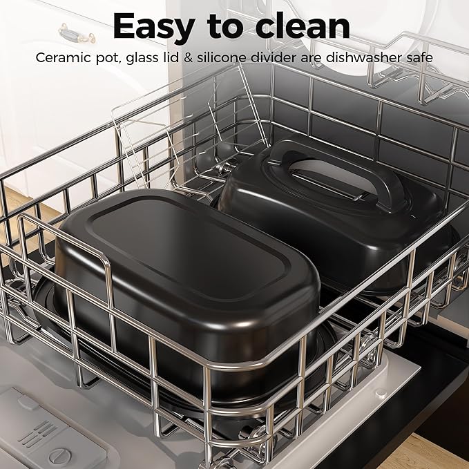 24QT Electric Roaster Oven, Electric Turkey Roaster with Viewing & Self-basting Lid, Stainless Steel Turkey Roaster Oven, Silver