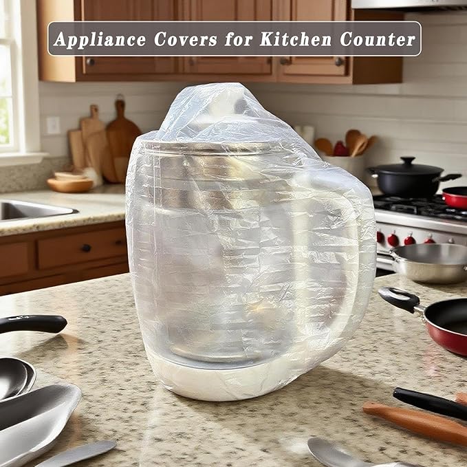 40 PCS Kitchen Small Appliance Covers,Clear Plastic Dust Cover for Instant Pot,Blender,Slow Cooker,Air Fryer,Toaster Oven,Food Processor,Mixer,Meat Slicer,Coffee & Bread Maker