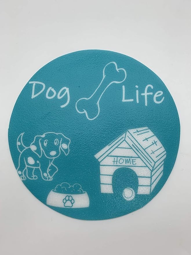Andreas Silicone JO-LLDog Non-Slip 6.25" Jar Opener, Easy Lid Opener, Made with Silicone and Fabric, Dishwasher Safe, Garlic Peeler, Dog Life, 6.25 inch