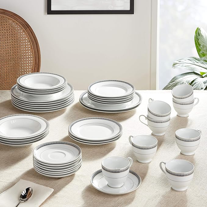 Mikasa Platinum Crown Cobalt 40-Piece Dinnerware Set, Service for 8