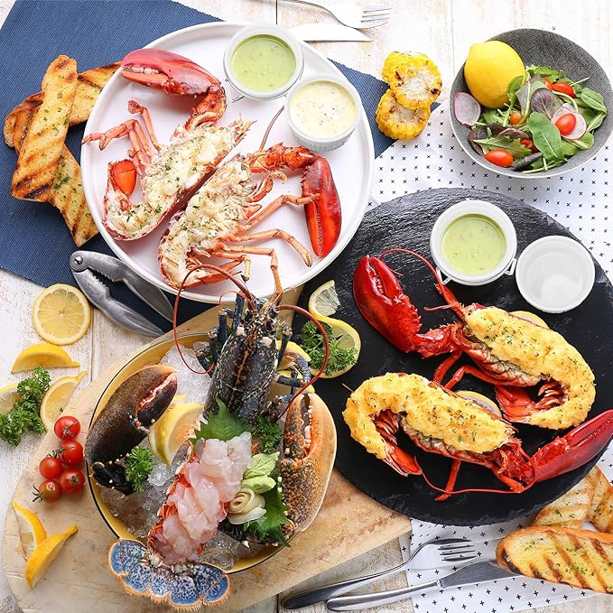 60 Pcs Ceramic Butter Warmers Set, Include 12 Butter Warmers for Seafood Melter with Stands, 48 Tea Light Candles Food Warmer Candle for Fondue Chocolate Dishwasher Microwave Oven Safe