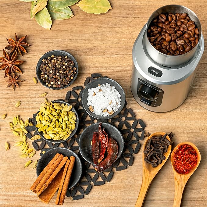 Mixpresso Electric Coffee Grinder 12 Cup Capacity, 304 Stainless Steel Blade, Espresso Bean Grinder, Removable Chamber, Coffee Grinder Electric with 5 Presets For Spices & More
